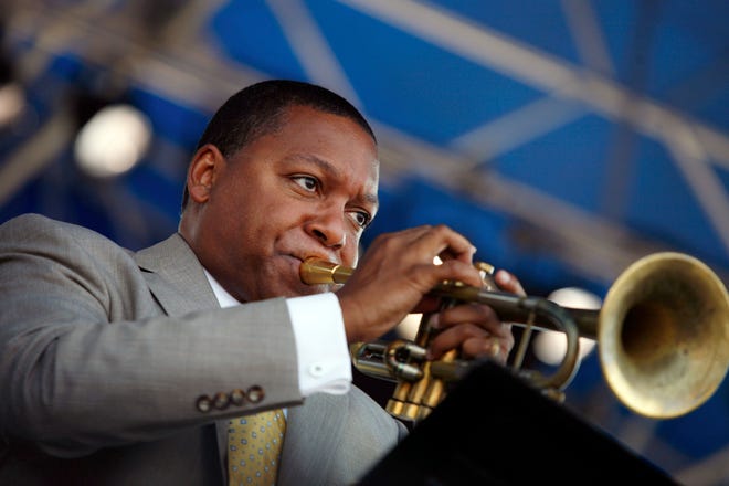Trumpeter Wynton Marsalis performs at the Newport Jazz Festival in Newport, R.I., in 2010.