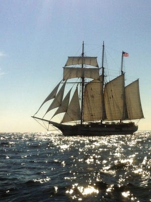The Mystic is a 170-foot three-masted schooner.