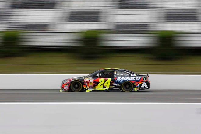 Jeff Gordon, who turns 43 on Monday, is the Sprint Cup points leader heading into today's race in Pocono.