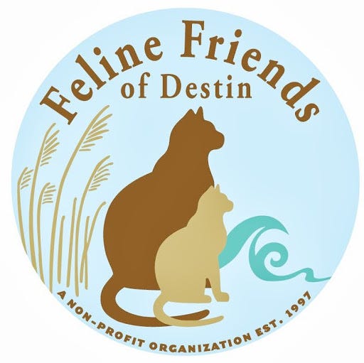 The mission of Feline Friends of Destin is to humanely control area feral cat populations and reduce the killing and abandonment of healthy companion animals through Trap-Neuter-Return & Maintain, adoptions, education & community assistance. For more information, visit www.felinefriendsofdestin.org or call 837-3869.