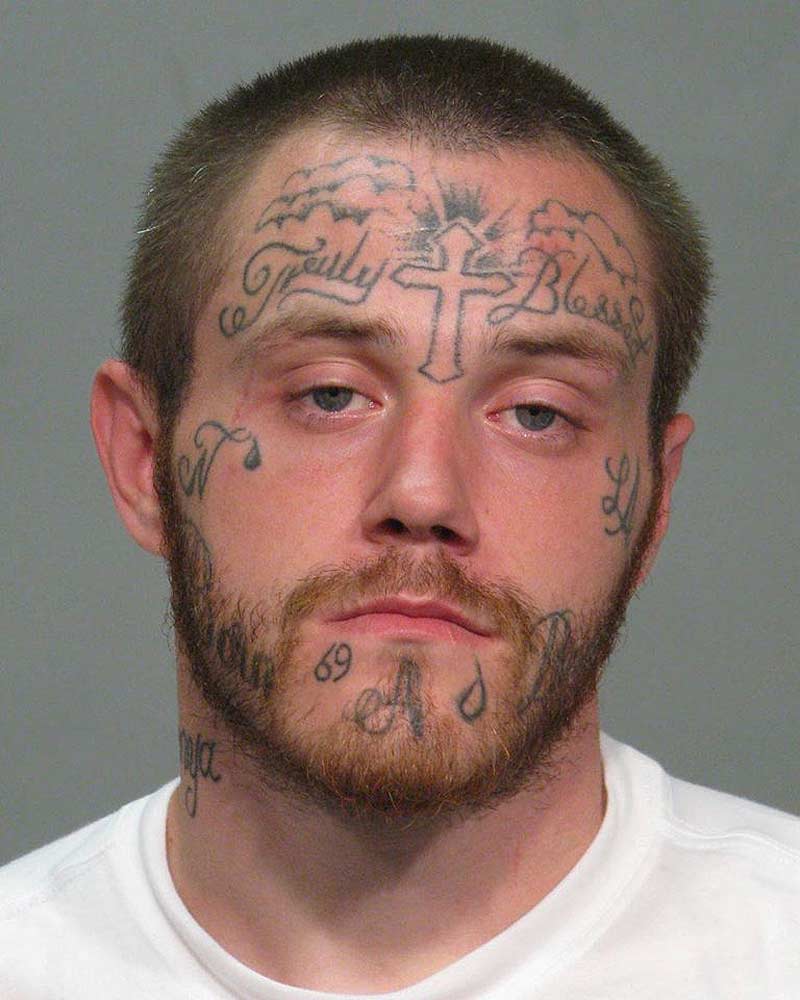 Serial offenders EIGHT mugshots reveal how hes progressively covered his  face with tattoos over his sevenyear crime spree  The Sun