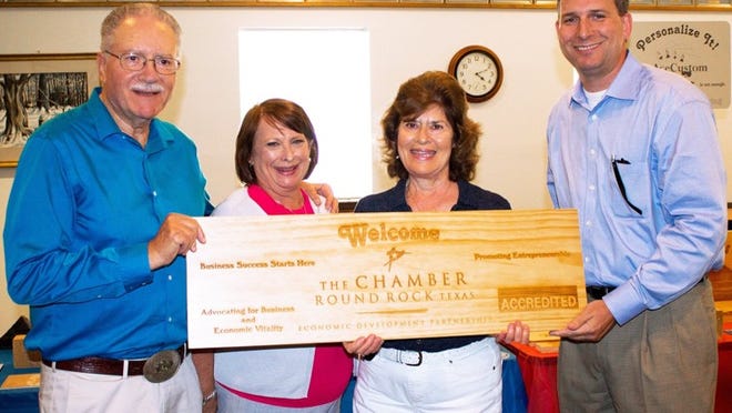 The Round Rock Chamber of Commerce on July 31 hosted a ribbon-cutting ceremony for AceCustom laser engraving and cutting. Mike & Sharon Miller operate AceCustom.