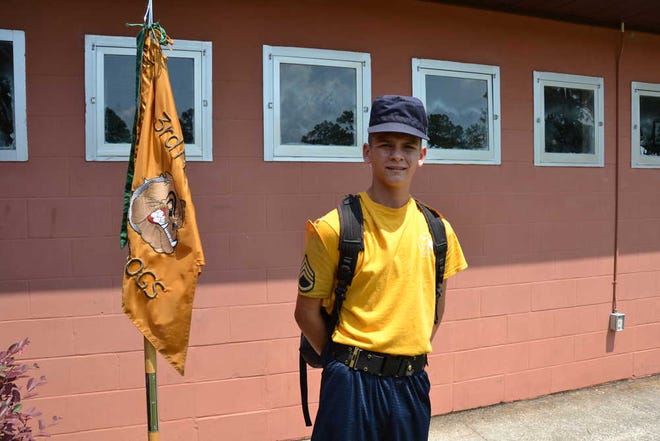 CONTRIBUTED Noah Cron earned a leadership position in his platoon Monday as Squad Leader. Each cadet in the Florida Youth ChalleNGe program is required to serve in a leadership position in order to graduate.
