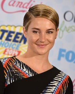 Shailene Woodley poses in the press room at the Teen Choice Awards at the Shrine Auditorium on Sunday, Aug. 10, 2014, in Los Angeles. (Photo by Richard Shotwell/Invision/AP)
