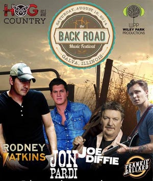 The poster for Saturday's Back Road Music Festival.