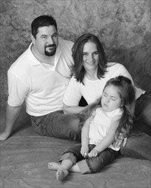 David and Nicki Luce pose in this undated photo with their daughter Riley. The Luces are hard at work putting together the Eighth Annual Princess Riley Golf Outing in Riley's memory to raise money for Tay-Sachs Disease research. Riley died of the disorder in 2008 at age 6.