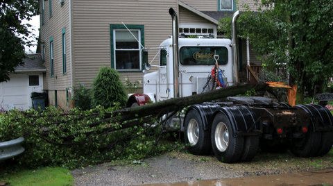 Baltic was hit hard by the storms that hit the area on Monday. Tim Sewell shared this photo with The Times-Reporter.