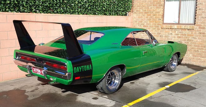 John and Tim Lynch of Melbourne, Australia, are asking for help in locating the early owners of this rare, 1969 Dodge Charger Daytona which was advertised for sale in The Intelligencer in September or October 1971. The vehicle is the only one of its type now in Australia, the Lynches say.