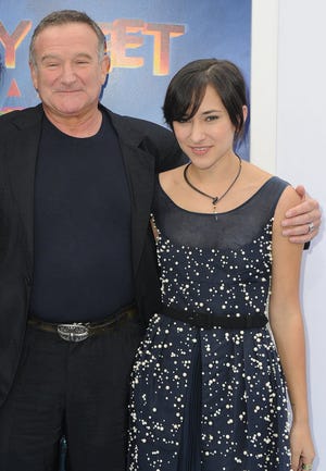 Robin Williams and his daughter Zelda at the 2011 premiere of "Happy Feet Two" in Los Angeles.