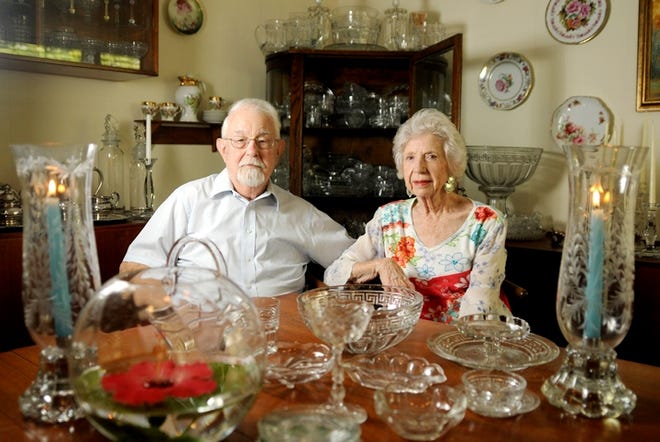Sibyl and Ned Lavengood have been collecting Heisey glass since the 1970s, and have more than 1,500 pieces on display in their Wilmington home.