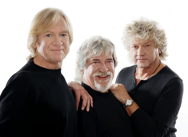 The 1960s-born Moody Blues - from left, Justin Hayward, Graeme Edge and John Lodge