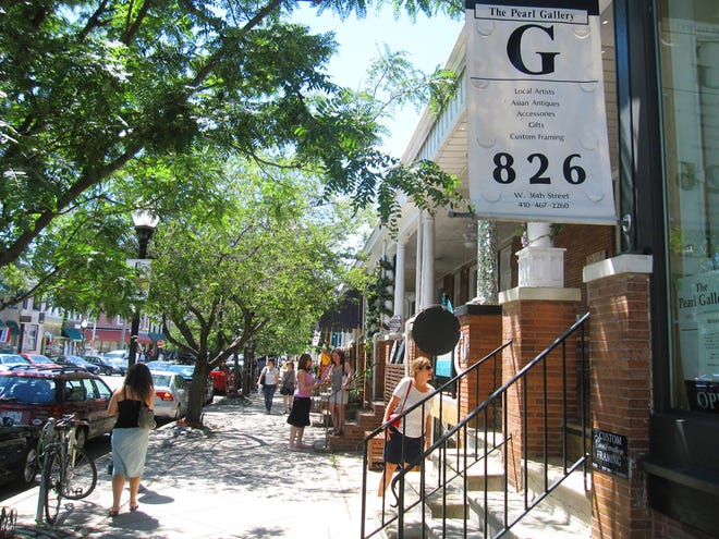 The Hampden neighborhood of Baltimore is known for boutiques, eateries, antique shops and vintage stores, and for its celebration of kitsch Baltimore culture, including the beehive hairdo.