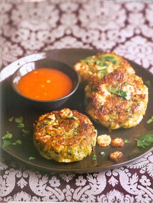 Zucchini and corn cakes make a light summer entree.