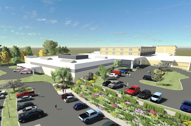 Architect's rendering of the Emergency Center project at Union Hospital.