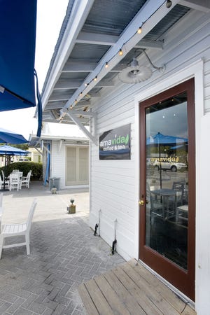 Amavida Cafe has several locations including this one in Seaside on County Road 30A.