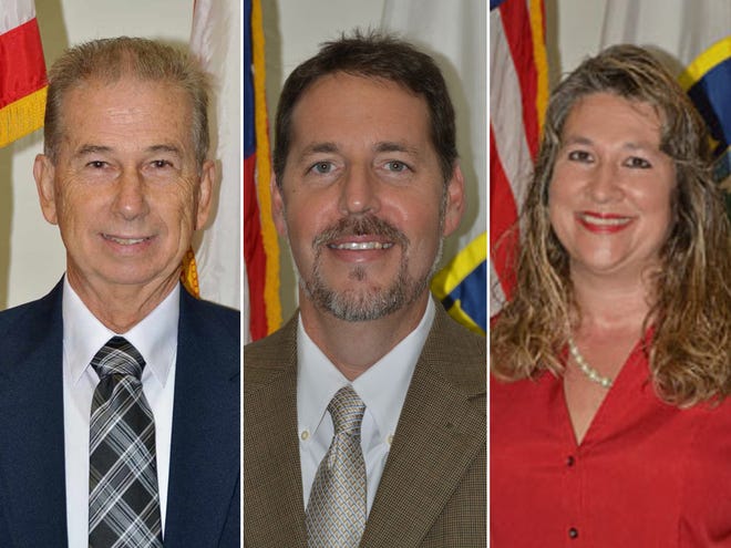 Belleview city commissioners Ronald Livsey, left, and Michael Goldman and Mayor Christine Dobkowski have no opposition to their re-election following the close of qualifying.