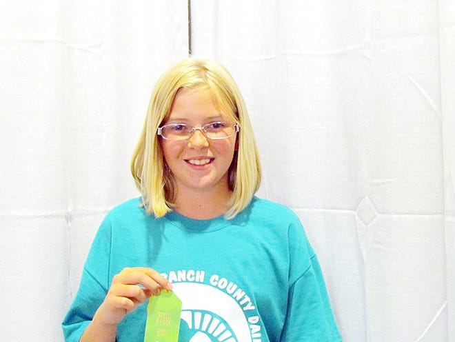 Hayley Wineland of Coldwater was the fifth place high individual in the novice division of the dairy cattle judging contest at the 2014 Michigan 4-H and Youth Dairy Days. Courtesy photo