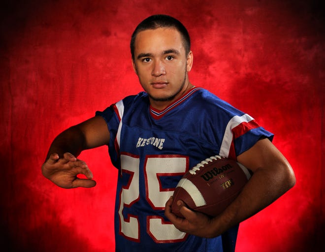 Anton Nobles (25) Keystone Heights running back during High School Media Days at the Gainesville Sun July 29, 2014. (Brad McClenny/Staff photographer)