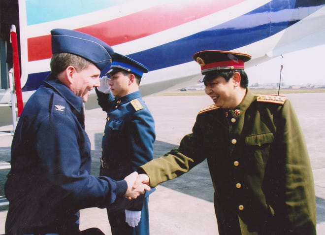 Air Force Col. Scott Martin arriving in Beijing, China, during a business trip in 2008.