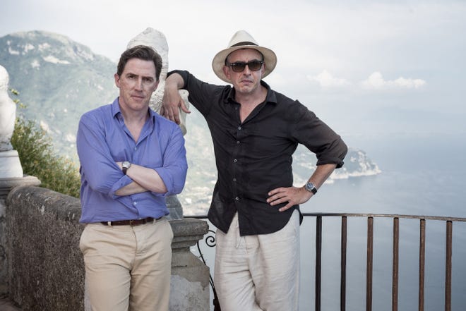 Comics Rob Brydon, left, and Steve Coogan in "The Trip to Italy."