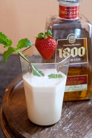 This photo shows a Texas tequila milkshake. Aged tequilas pair beautifully with ice cream. The alcohol will prevent the mixture from freezing solid.