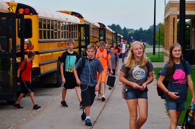 Hamilton Middle School gained about 200 more students as fifth grade was added to the middle school this year. Andrew Whitaker/Sentinel Staff
