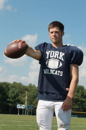 York High School senior Cole Merritt takes over as the starting quarterback for the York football team this season as the Wildcats look to return to the postseason in Western Maine Class B.