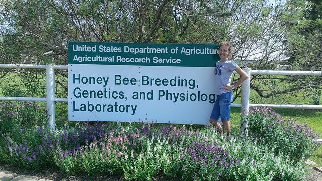 Nicholls State University freshman Brook Hoover worked with U.S. Department of Agriculture scientists at the Honey Bee Breeding, Genetics and Physiology Laboratory in Baton Rouge.