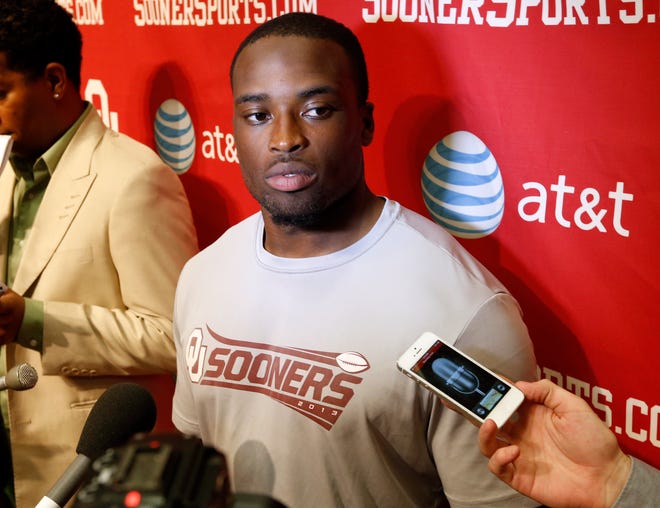 Oklahoma linebacker Frank Shannon returns to the team after a one-year suspension following a Title IX investigation into an alleged sexual assault. OU president David Boren said “now he’s paid his punishment and I hope everybody wishes him well." [PHOTO BY STEVE SISNEY, THE OKLAHOMAN]