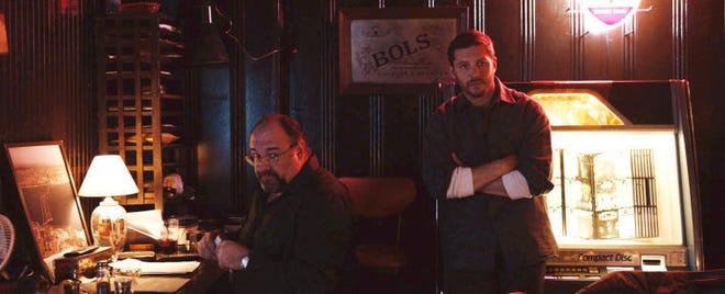James Gandolfini (left) and Tom Hardy star in "The Drop."