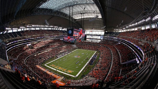 Expansive AT&T Stadium in Arlington is home to the Dallas Cowboys, but also can claim a Super Bowl, a Final Four, all the state high school championship games and the upcoming first-ever national college football playoff championship game.