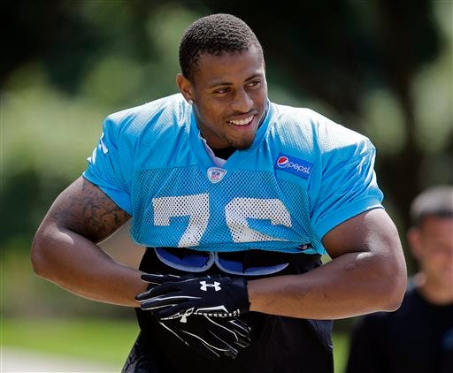 The Panthers have benched Greg Hardy for Sunday's game against the Detroit Lions with the defensive end involved in an ongoing domestic violence case.