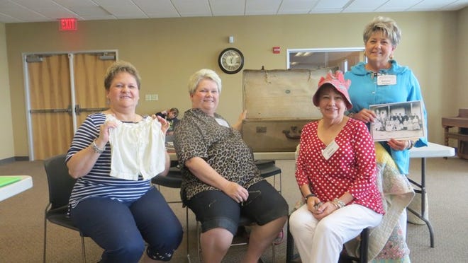 Bobbie Wilson (from left), Susan Stoker, Alana Parker and Renee Parker Gibbons are members of the Old 300, a group of settlers who first came with Stephen F. Austin to settle Texas.