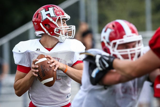 Nick Athy and the Holliston football team will take on Milford on Friday night.