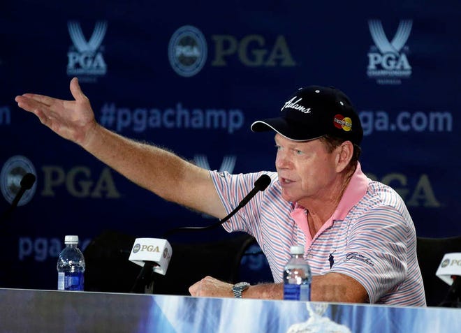 U.S. Ryder Cup captain and Kansas City, Mo., native Tom Watson talked about his squad missing a healthy Tiger Woods at a news conference Wednesday. Watson said Woods told him he did not want to be "a detriment to the team."