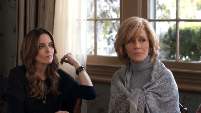 Tina Fey (left) and Jane Fonda play daughter and mother in "This Is Where I Leave You."