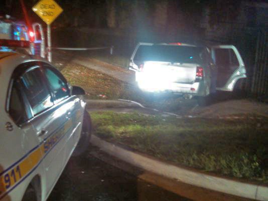 JSO investigates the stolen vehicle used to commit several crimes Wednesday night.