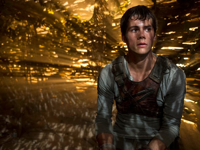 In this image released by 20th Century Fox, Dylan O'Brien appears in a scene from "The Maze Runner."