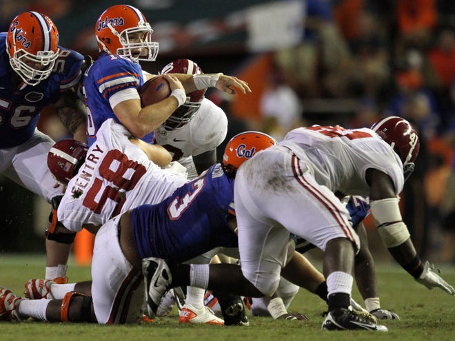 Jeff Driskel was overwhelmed as a freshman playing against Alabama's defense in 2011.