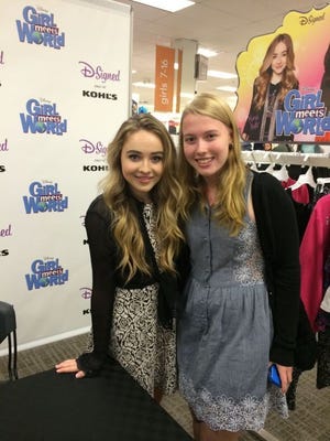 Ally (right) hangs out with "Girl Meets World" star Sabrina Carpenter.
