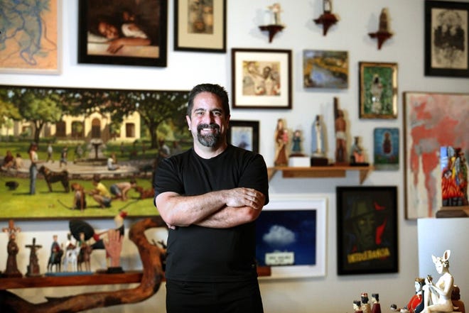 The exhibit “Come Home,” features Héctor Puig's (pictured) collection of Puerto Rican santos and artwork from local artists.
