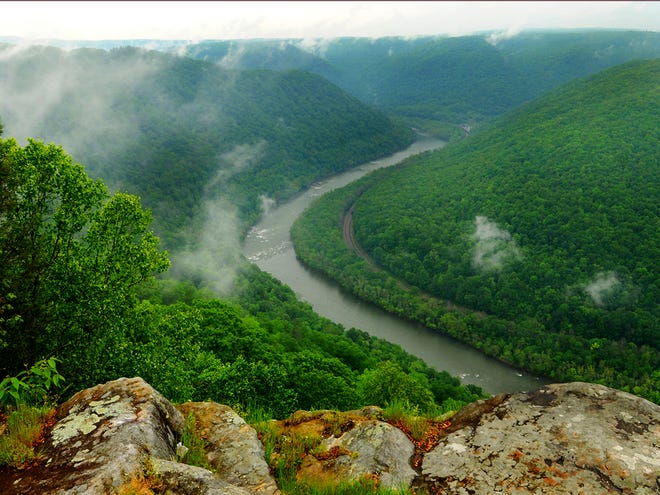 Grandview State Park overlooks the New River Gorge National River in Grandview, W.Va. The state offers numerous trails where you can hike and other spots to enjoy scenic views, which can be especially nice in autumn.