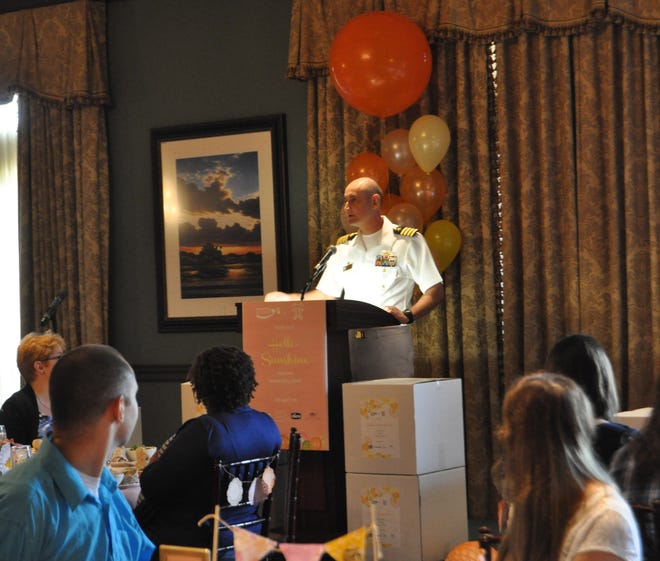 Naval Station Mayport Commanding Officer Capt. Wesley McCall delivered a heartfelt speech to 30 expectant mothers during the Operation Shower event held at TPC Sawgrass on Sept. 17.