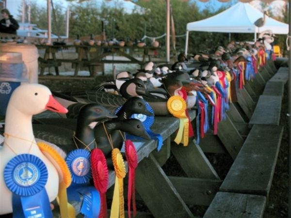 Contests at the annual event include working and decorative decoy carving.