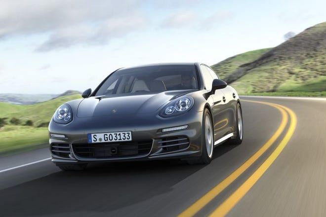 Among the most satisfying vehicle brands according to consumer responses are Porsche, Jaguar, Audi and Hyundai. Pictured: 2014 Porsche Panamera, Jaguar F-Type, Audi A4, Hyundai Accent