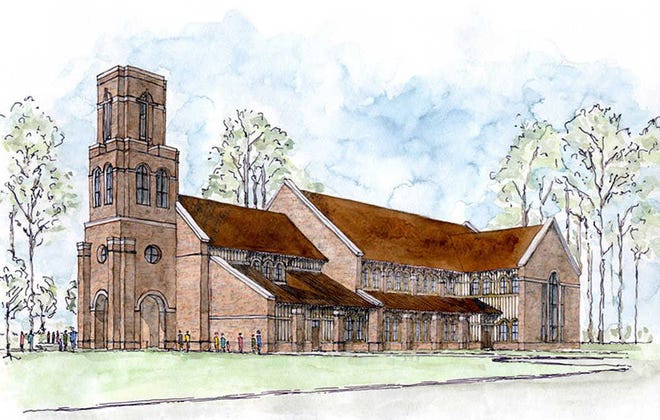 Courtesy of Sarah Thomas Rendering of the exterior of the new St. Anne Catholic Church sanctuary.