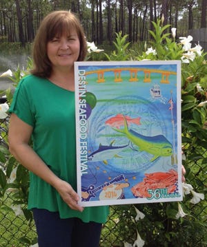 Debbie King is the Destin Seafood Festival poster contest winner.