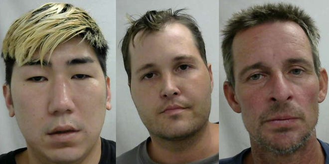 Daniel O. Libby, 33, of 79 Great Neck Road, Wareham; James Kyung Kim, 29, of 8 Shagbark Road, Easton; and Sean Christopher Sullivan, 44, of 12 Delia Walker Ave., Weymouth are facing heroin charges after being arrested Tuesday, Sept. 31, 2014 in Easton.