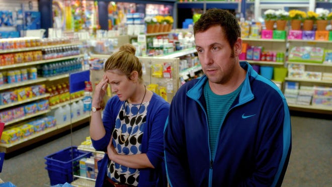 Drew Barrymore and Adam Sandler star in the comedy "Blended."