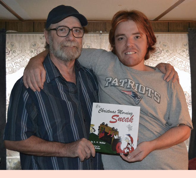 Al Walker, left, author of the soon-to-be-released children's book titled, “The Christmas Morning Sneak” and his son, John, right, who illustrated the book. The book published by Piscataqua Press, is due out in mid-October at RiverRun Bookstore in Portsmouth, with a book signing event expected to follow.